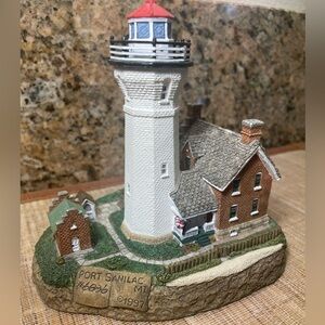 Vintage 90s Harbour Lights PORT SANILAC MICHIGAN Lighthouse #506 Exclusive 1997